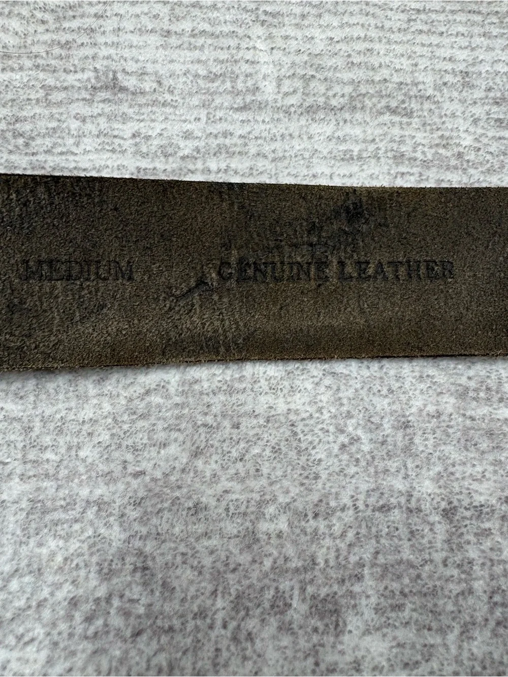 GUESS Dark Brown Genuine Leather Belt Bling  Cross Y2K Statement Women's M